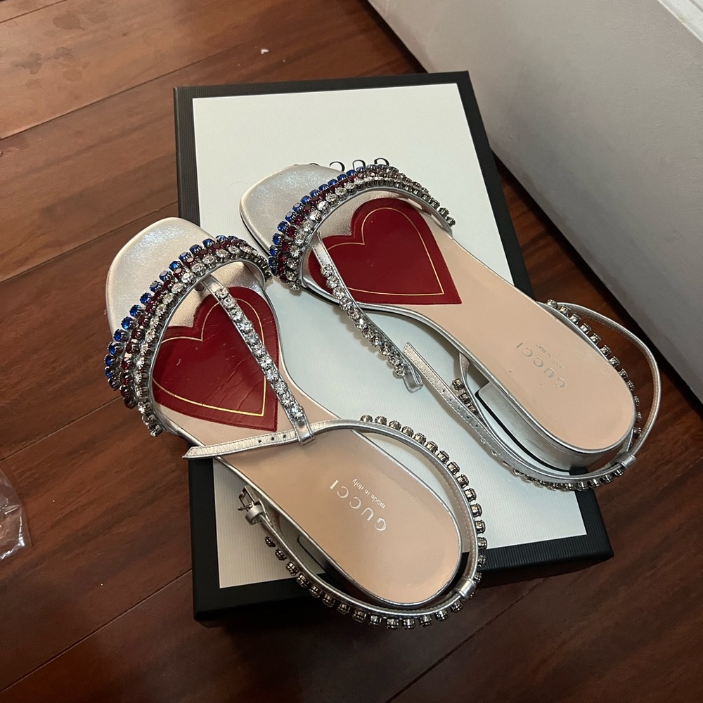 Gucci funky rhinestone shoes wore once - Picture 1 of 5